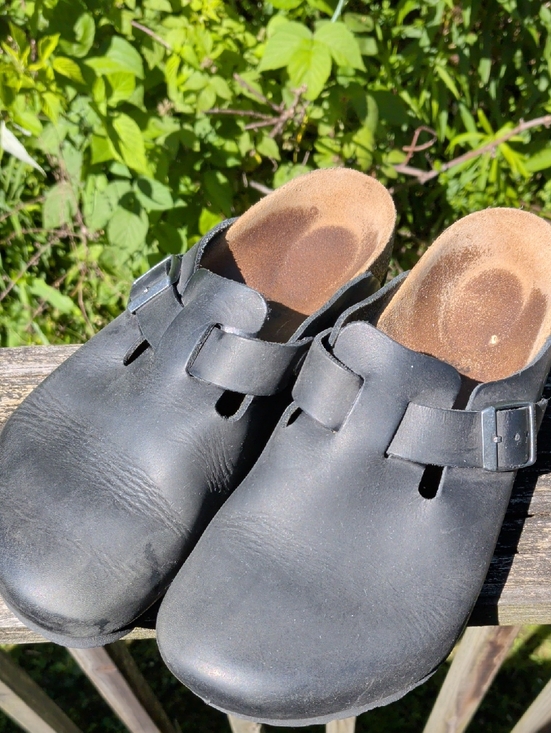 Birkenstock Other - Birkenstock Black Leather Buckled Clog